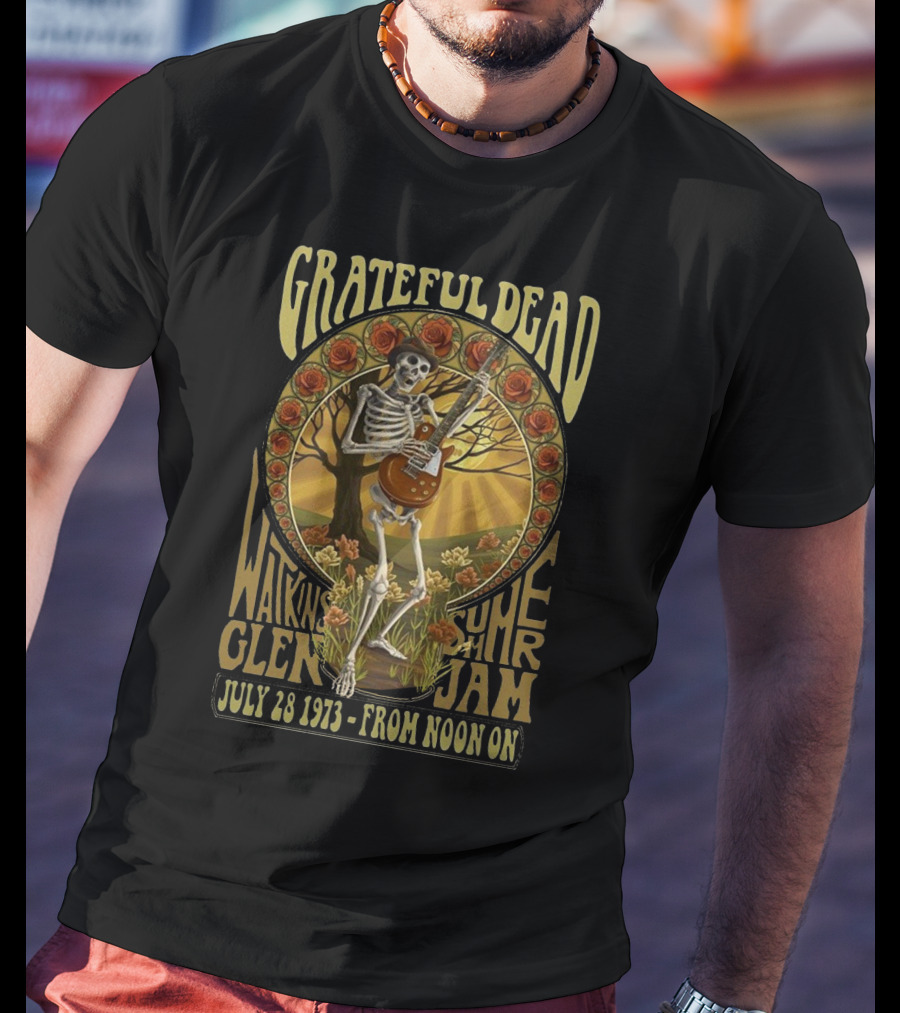 Grateful Dead Watkins Glen Summer Jam July 28 1973 From Noon On T-Shirt