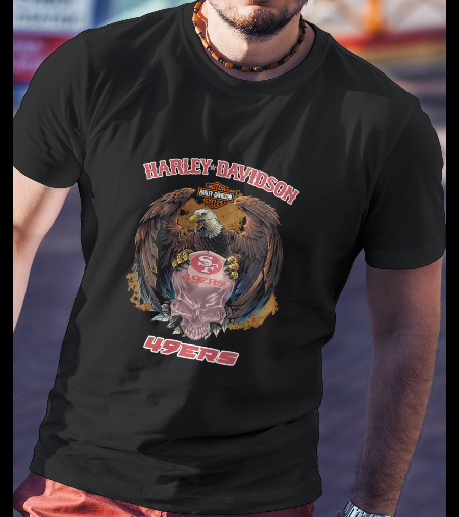 Harley Davidson Motor Cycles 49ers Sf T-Shirt