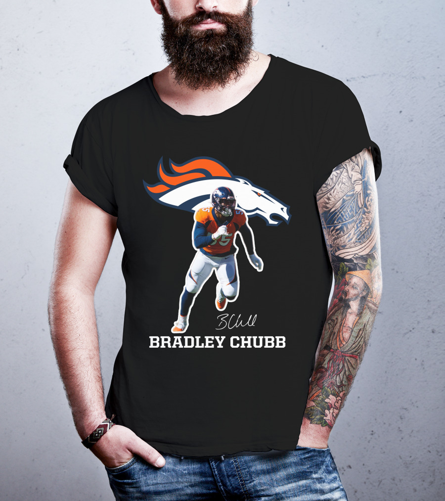 Bradley Chubb Denver Broncos Player Signature T-Shirt