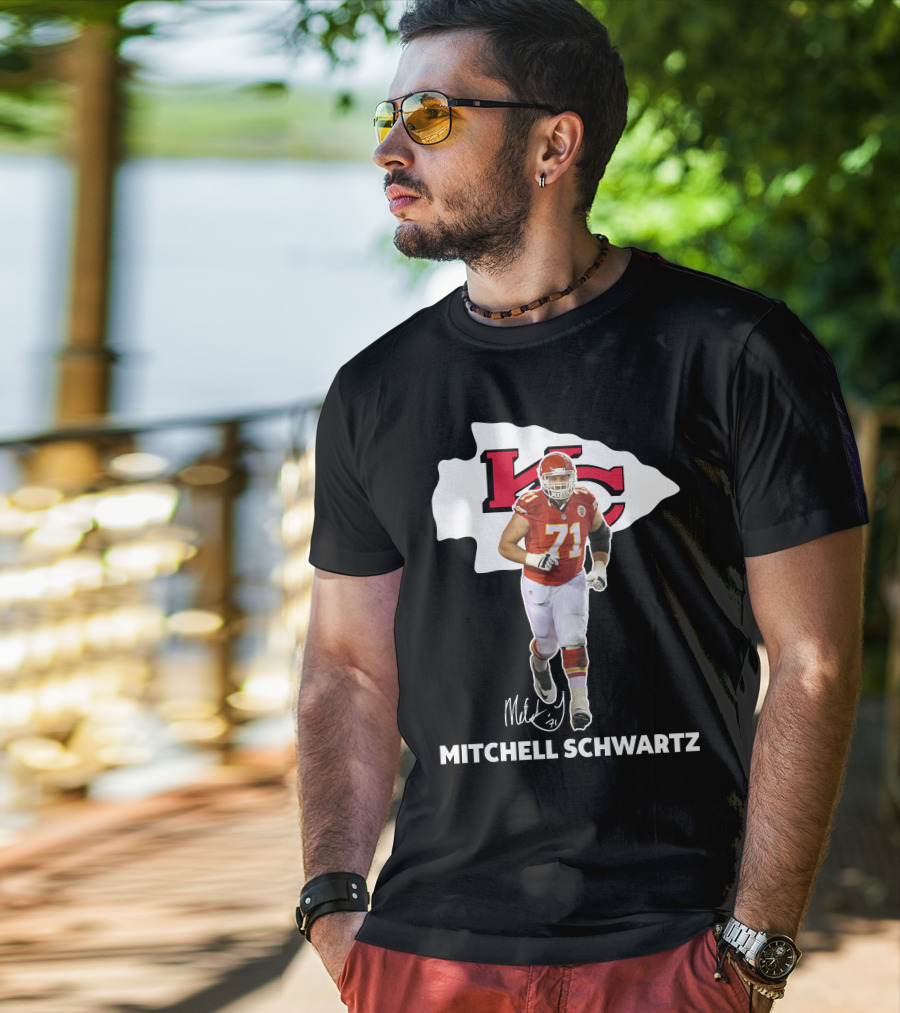 Mitchell Schwartz Kansas City Chiefs 71 NFL Player T-Shirt