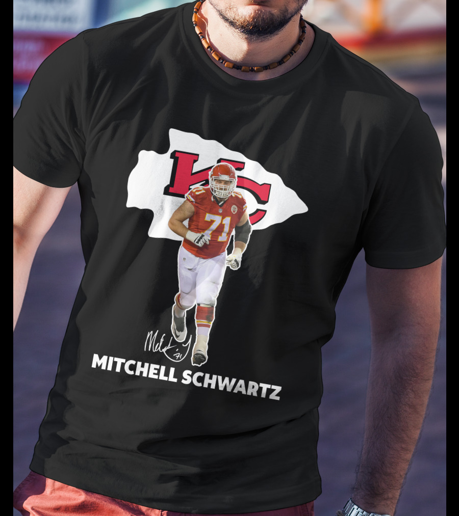 Mitchell Schwartz Kansas City Chiefs 71 NFL Player T-Shirt