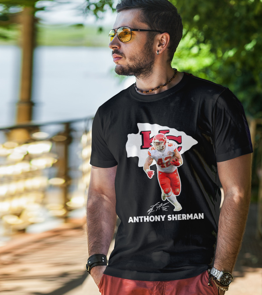 Anthony Sherman Kansas City Chiefs 42 Football Player Image T-Shirt