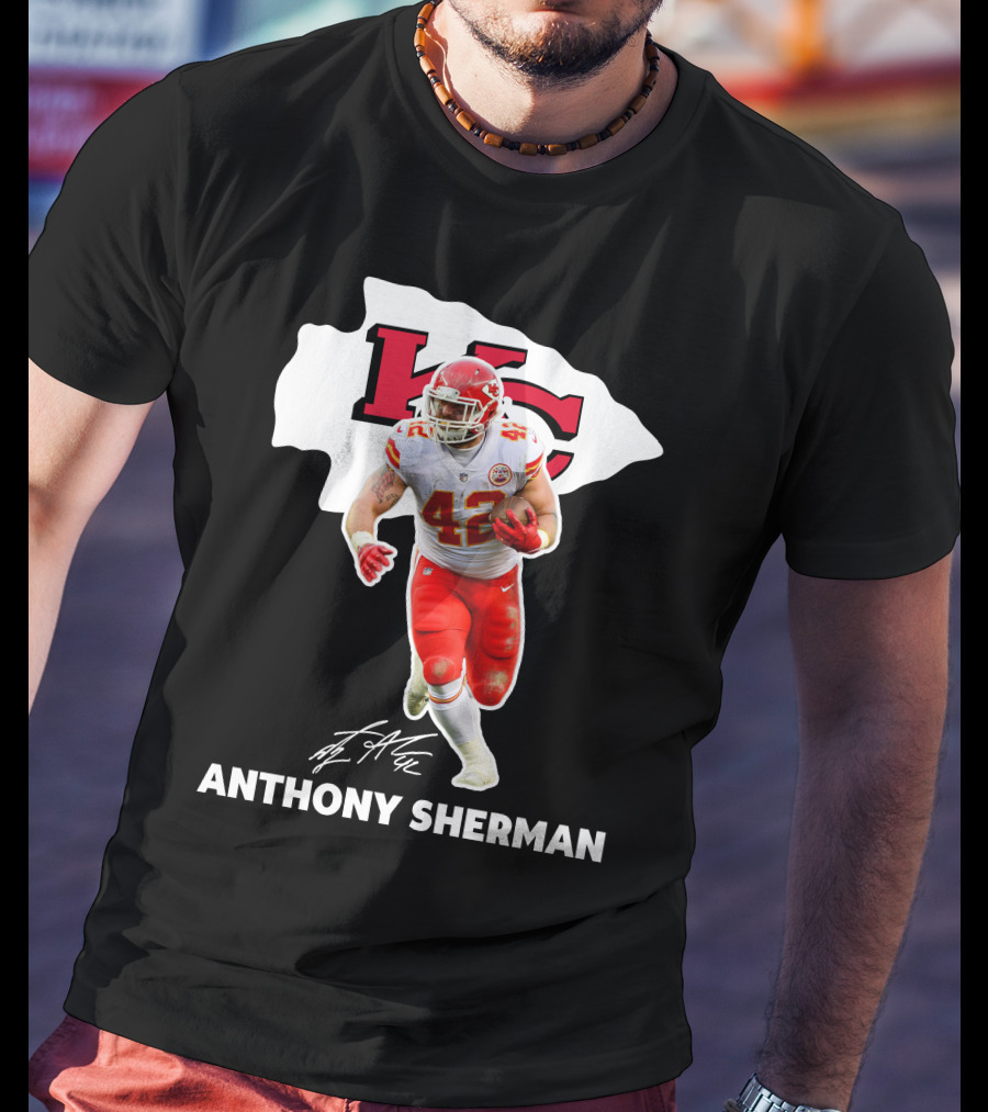 Anthony Sherman Kansas City Chiefs 42 Football Player Image T-Shirt