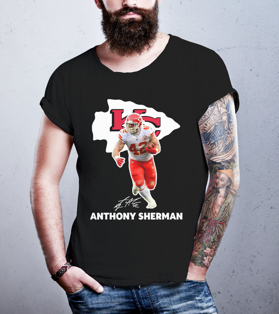 Anthony Sherman Kansas City Chiefs 42 Football Player Image T-Shirt