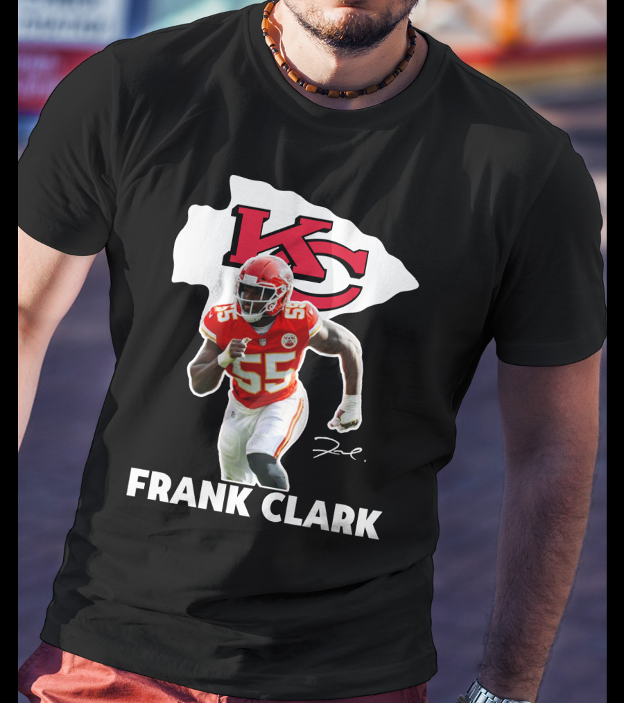 FRANK CLARK KC Football #55 Chiefs Player T-Shirt