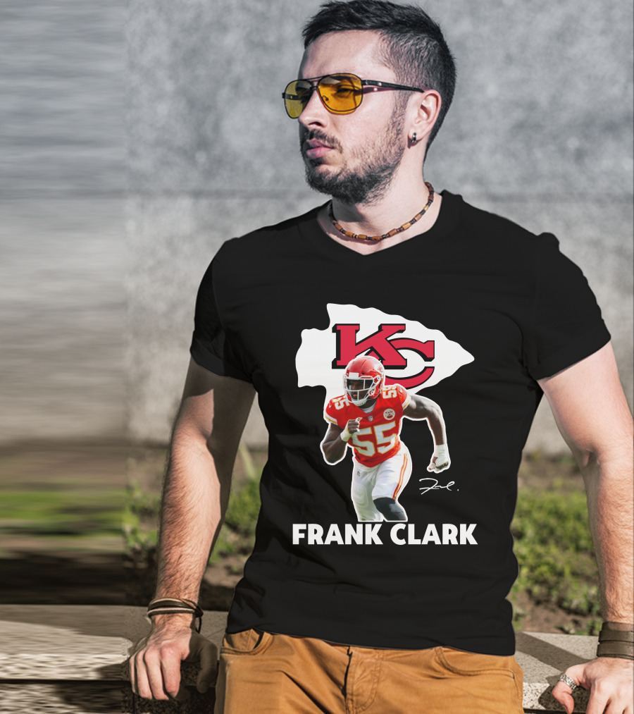 FRANK CLARK KC Football #55 Chiefs Player T-Shirt