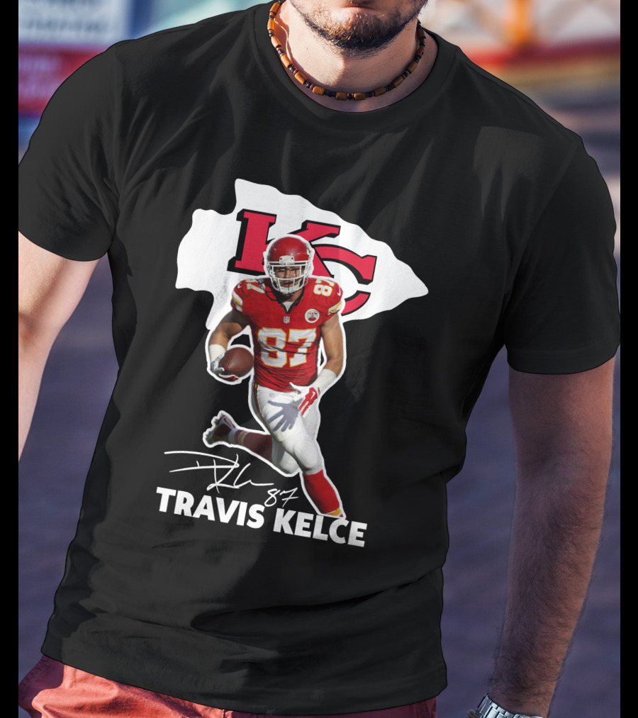 Travis Kelce 87 Kansas City Chiefs Football T-Shirt