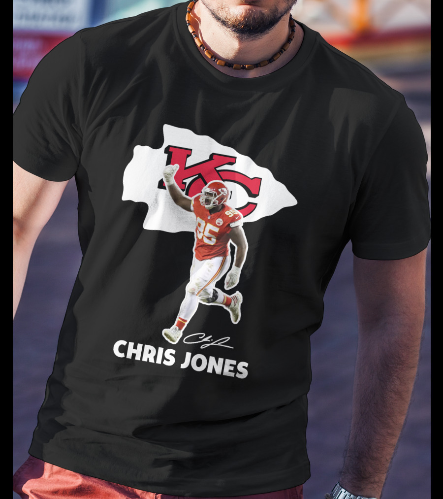 Chris Jones KC Chiefs Player 95 Signature T-Shirt