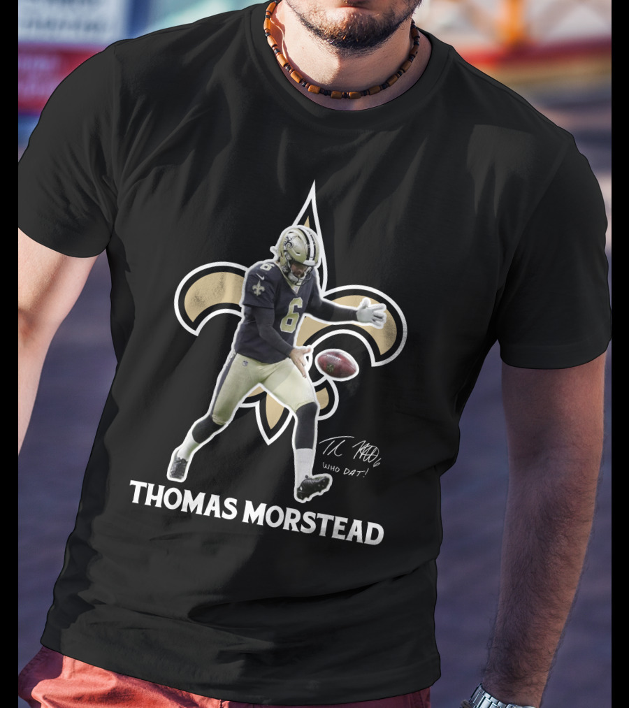 Thomas Morstead New Orleans Saints Who Dat Fleur-de-Lis T-Shirt