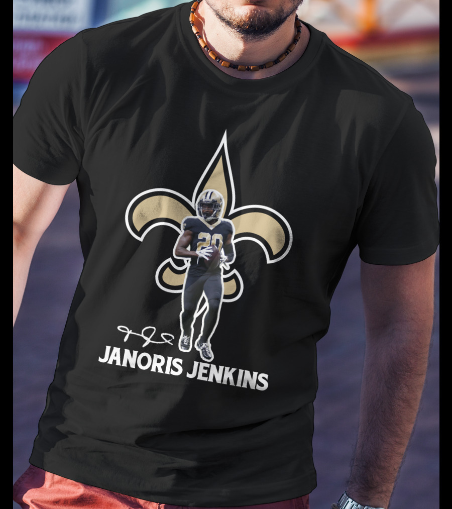Janoris Jenkins New Orleans Football Fleur-de-Lis Signature T-Shirt
