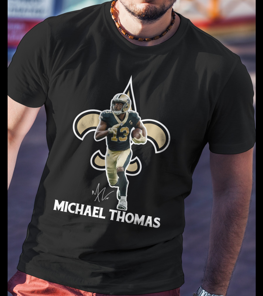 Michael Thomas New Orleans Saints Football Fleur-de-lis T-Shirt