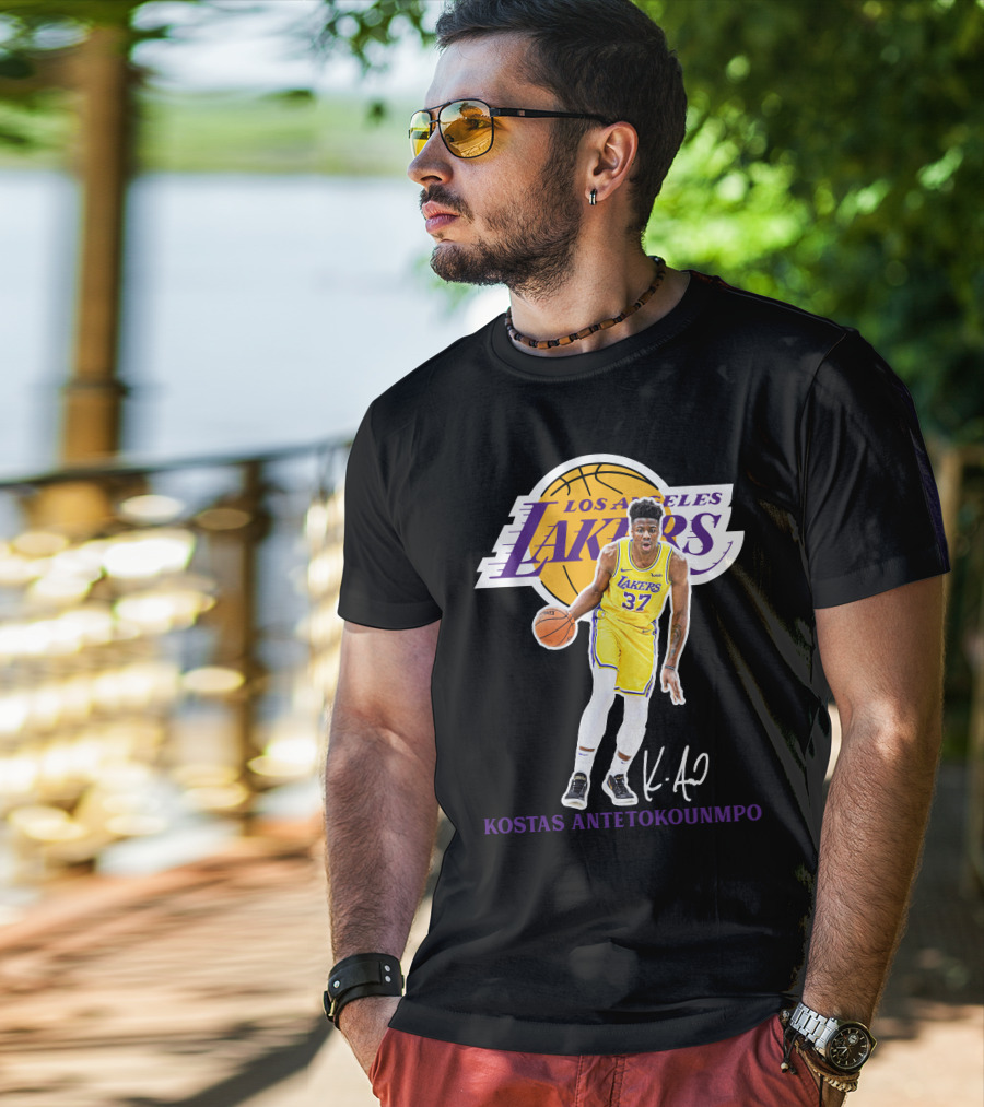 Kostas Antetokounmpo Los Angeles Lakers 37 La12 T-Shirt