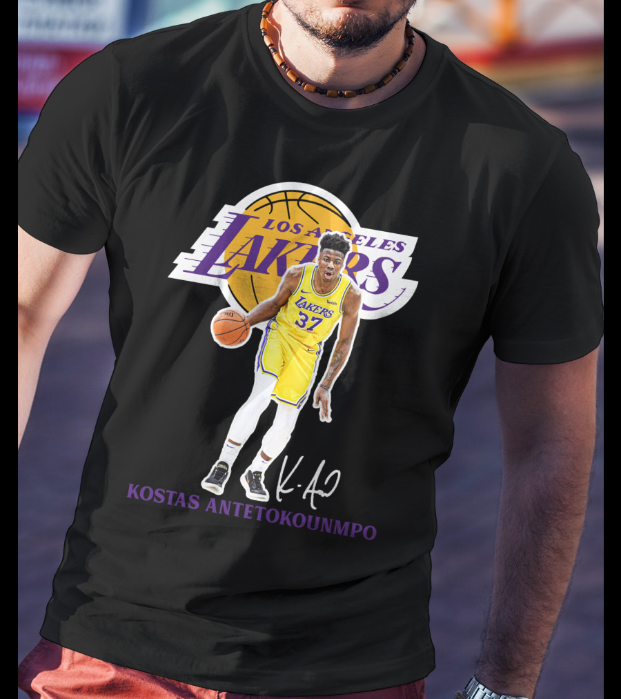 Kostas Antetokounmpo Los Angeles Lakers 37 La12 T-Shirt