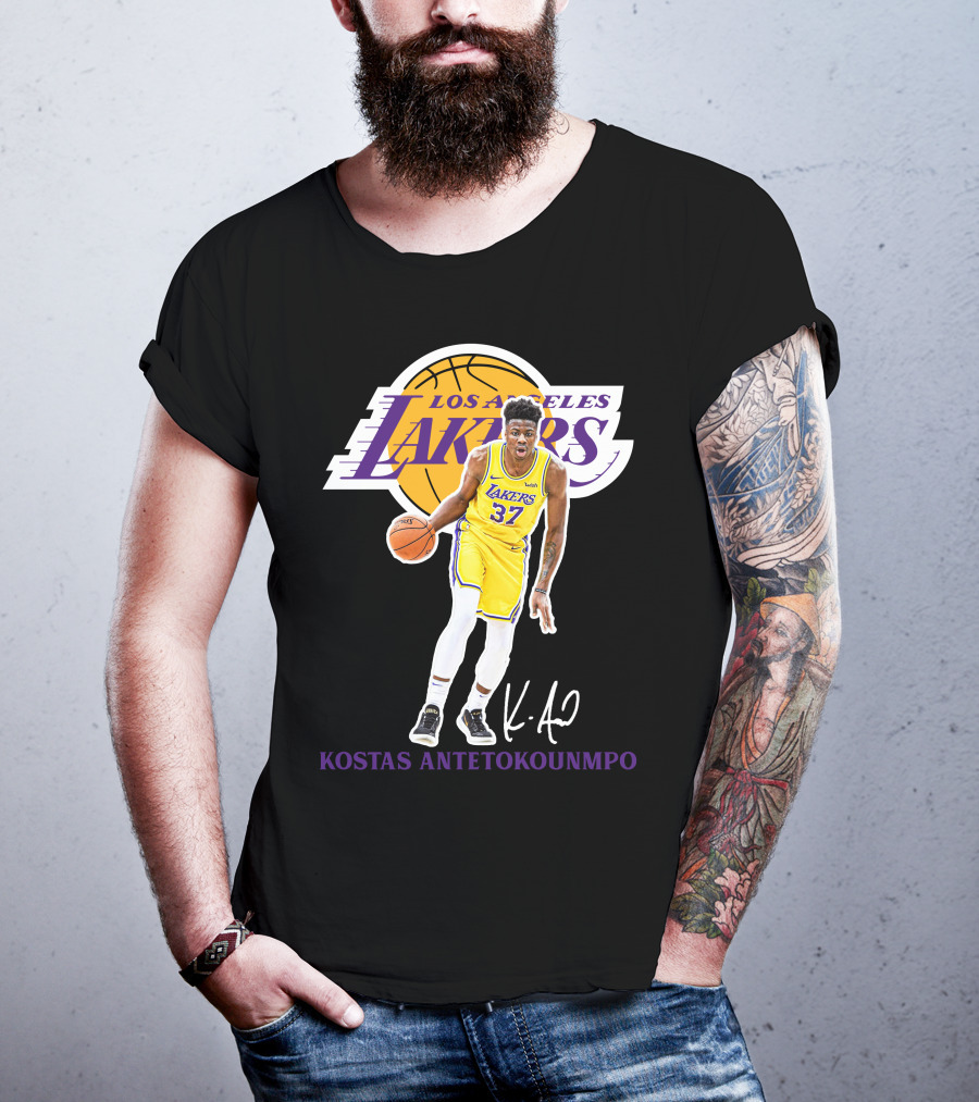 Kostas Antetokounmpo Los Angeles Lakers 37 La12 T-Shirt