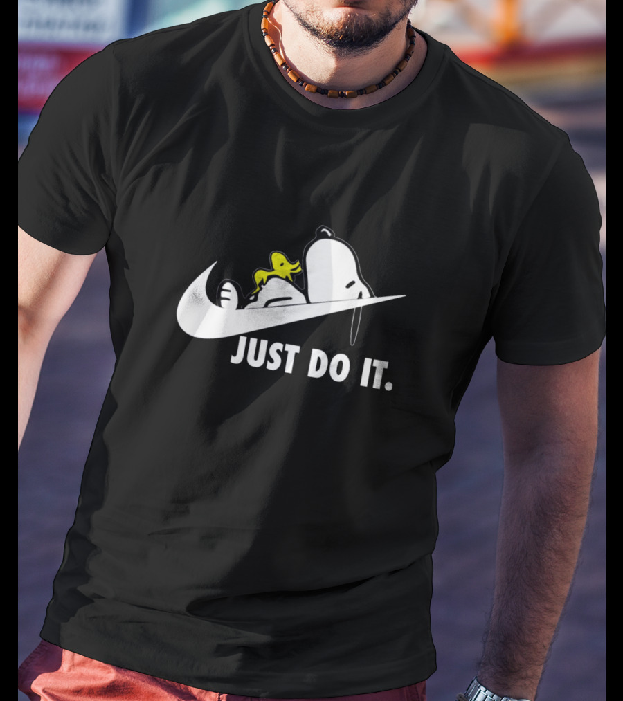 Snoopy And Woodstock Just Do It Swoosh T-Shirt