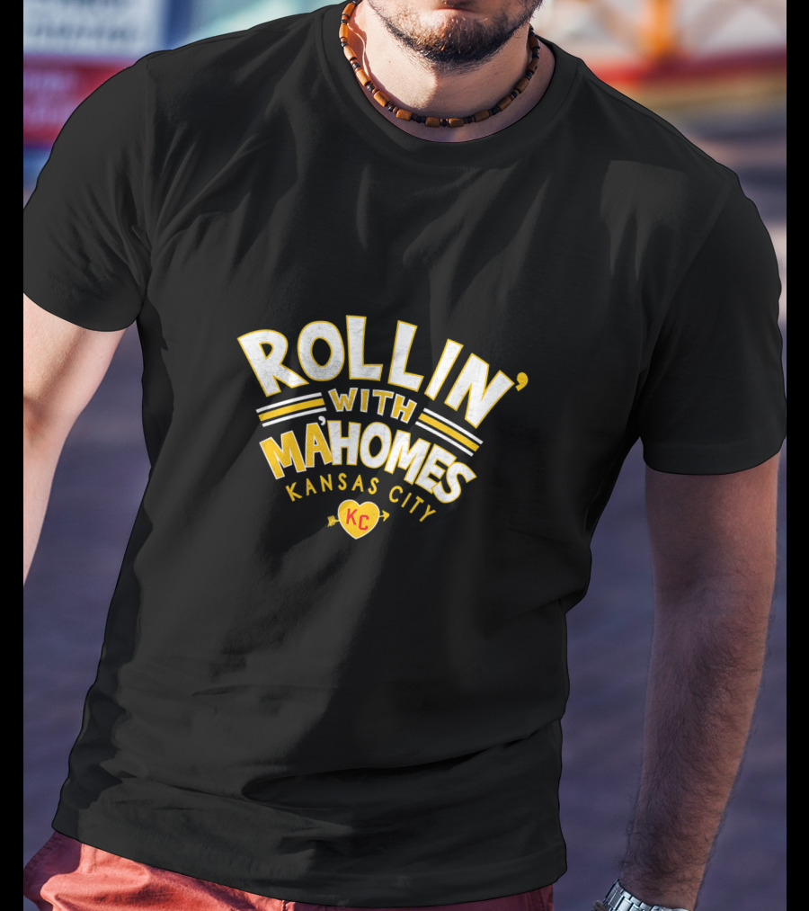 Kansas City Rollin' With Mahomes Chiefs T-Shirt