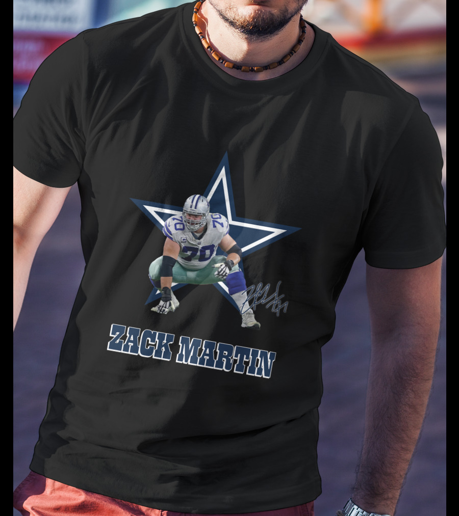 Zack Martin Dallas Cowboys 70 Star T-Shirt