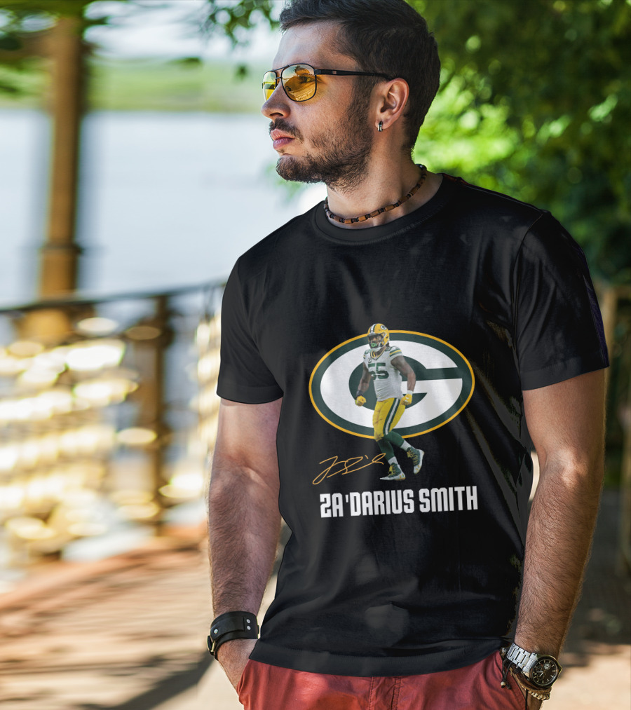 Green Bay Packers 55 Za'darius Smith Autograph T-Shirt