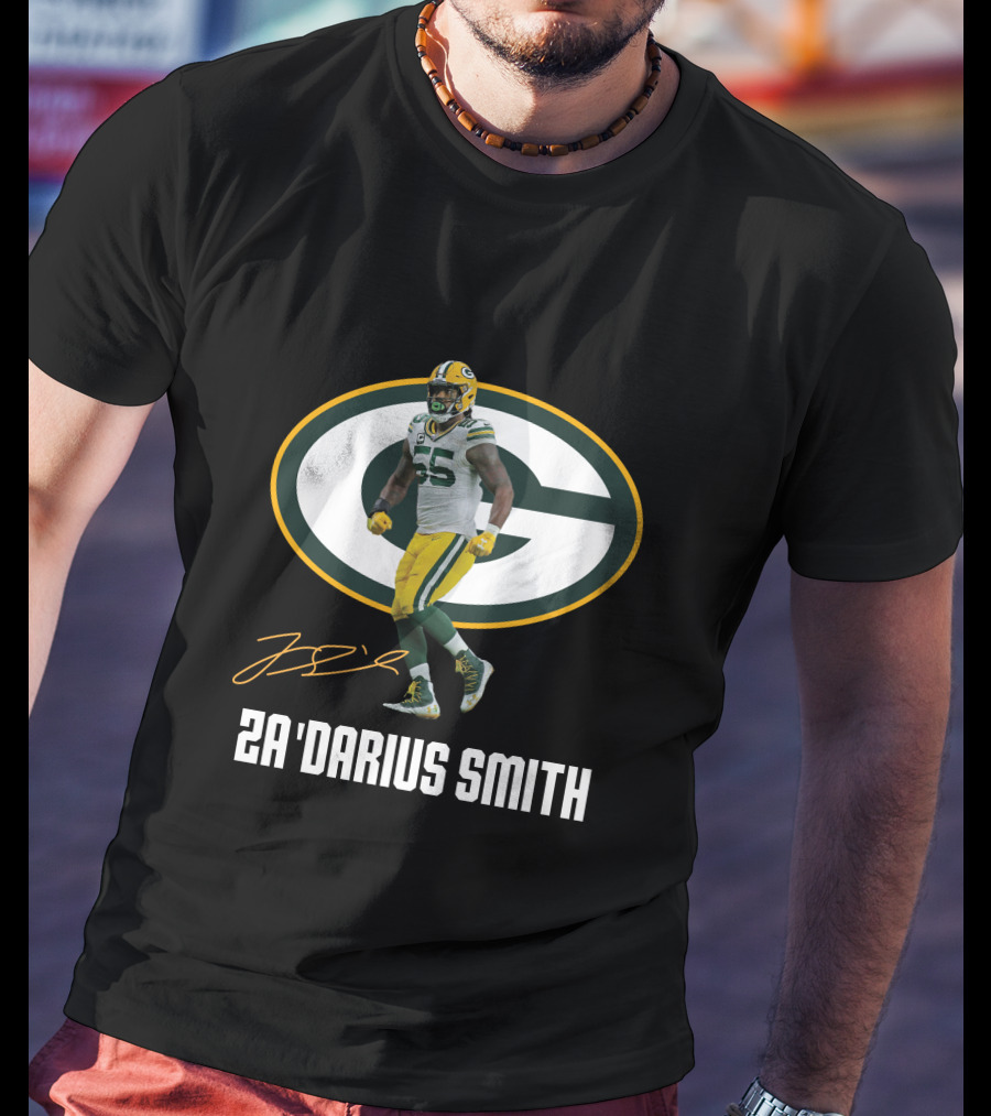 Green Bay Packers 55 Za'darius Smith Autograph T-Shirt