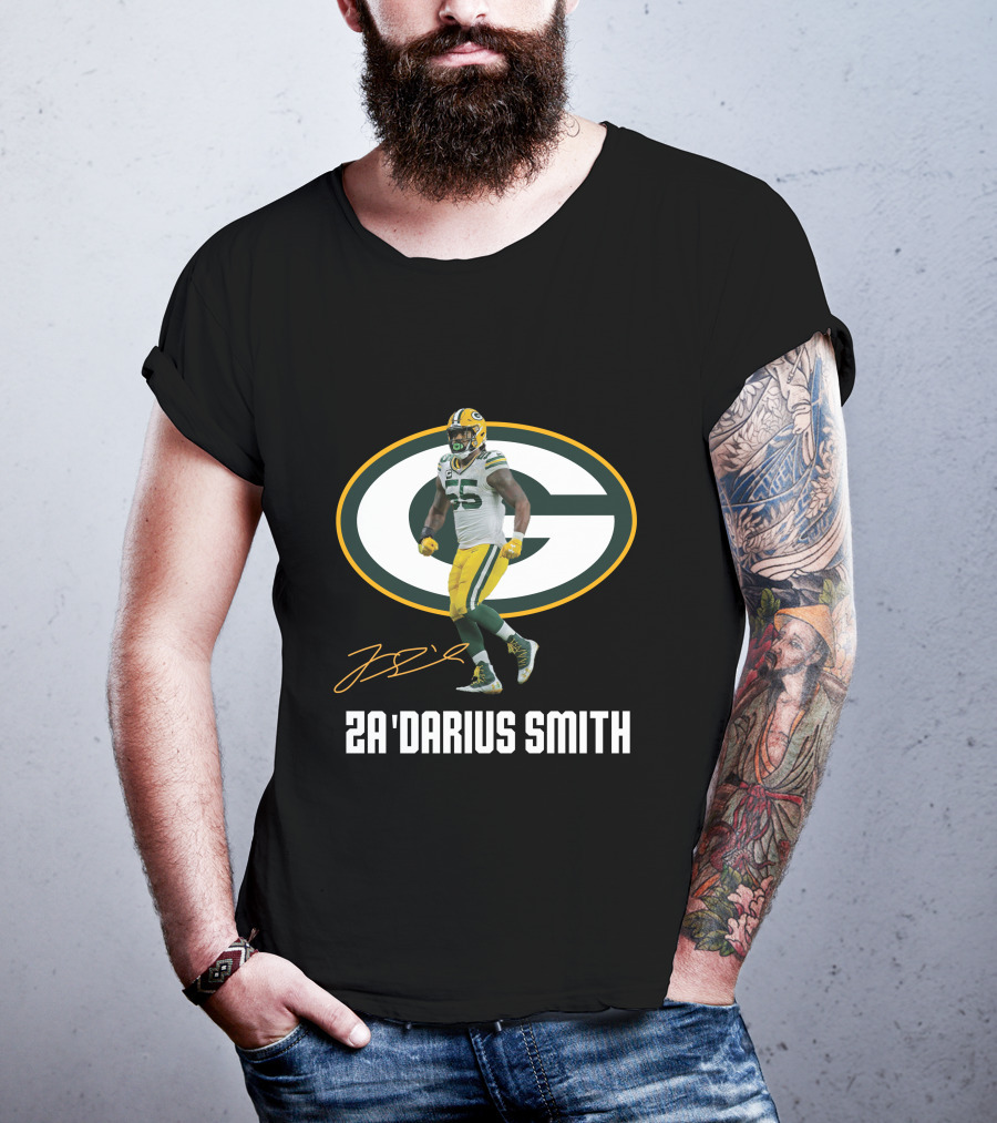 Green Bay Packers 55 Za'darius Smith Autograph T-Shirt