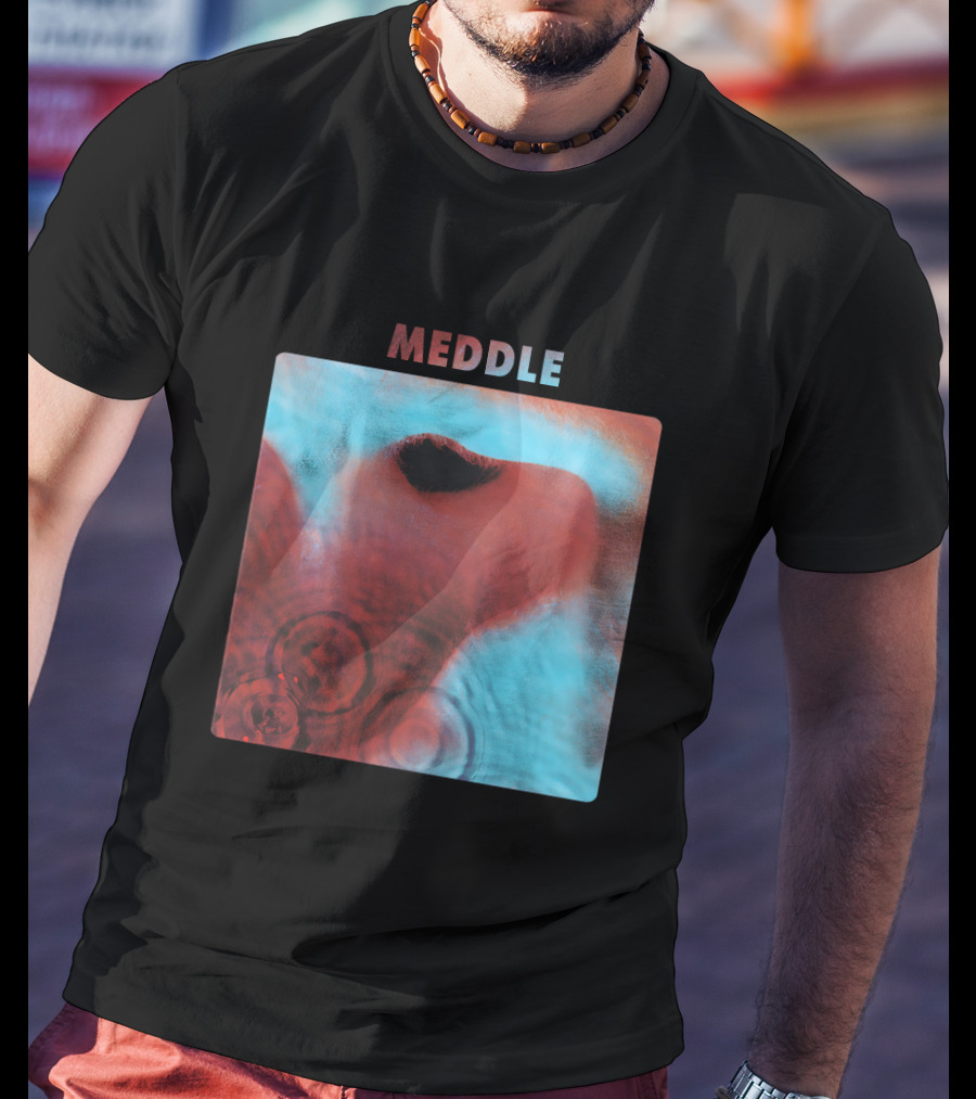 Pink Floyd - Meddle Album Cover Art Vintage Style T-Shirt