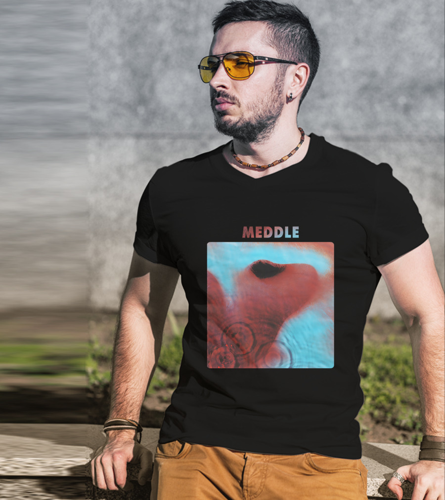 Pink Floyd - Meddle Album Cover Art Vintage Style T-Shirt