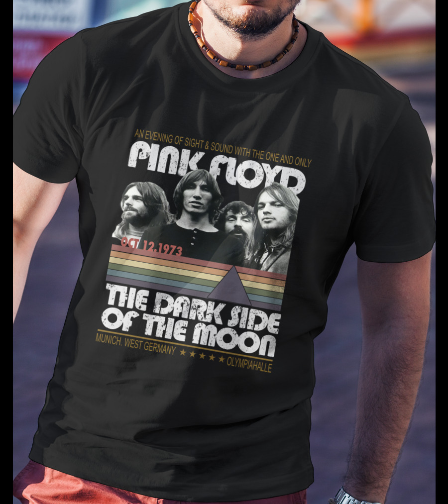 Pink Floyd The Dark Side Of The Moon Oct 12 1973 Munich Olympiahalle T-Shirt