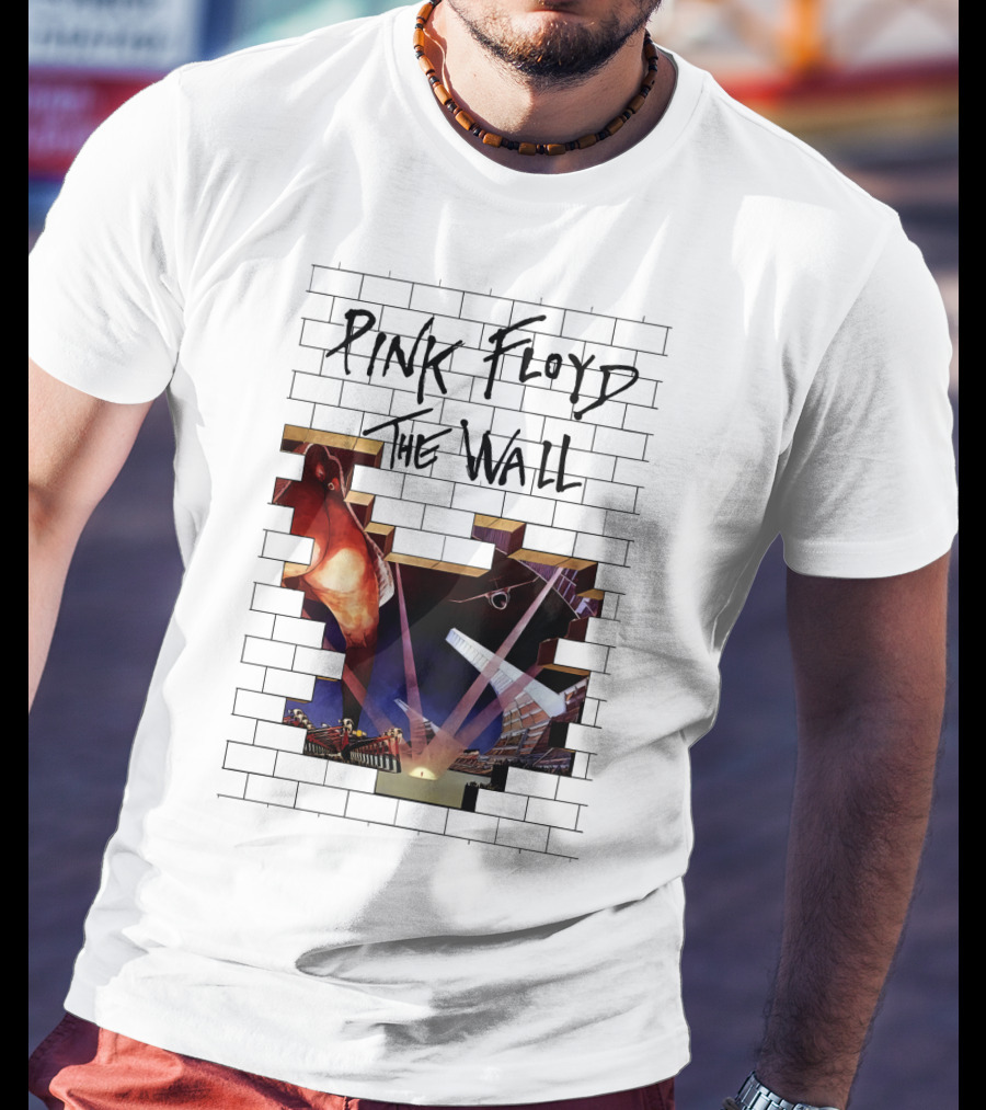 Pink Floyd The Wall Album Art Brick Wall Concert Lights T-Shirt