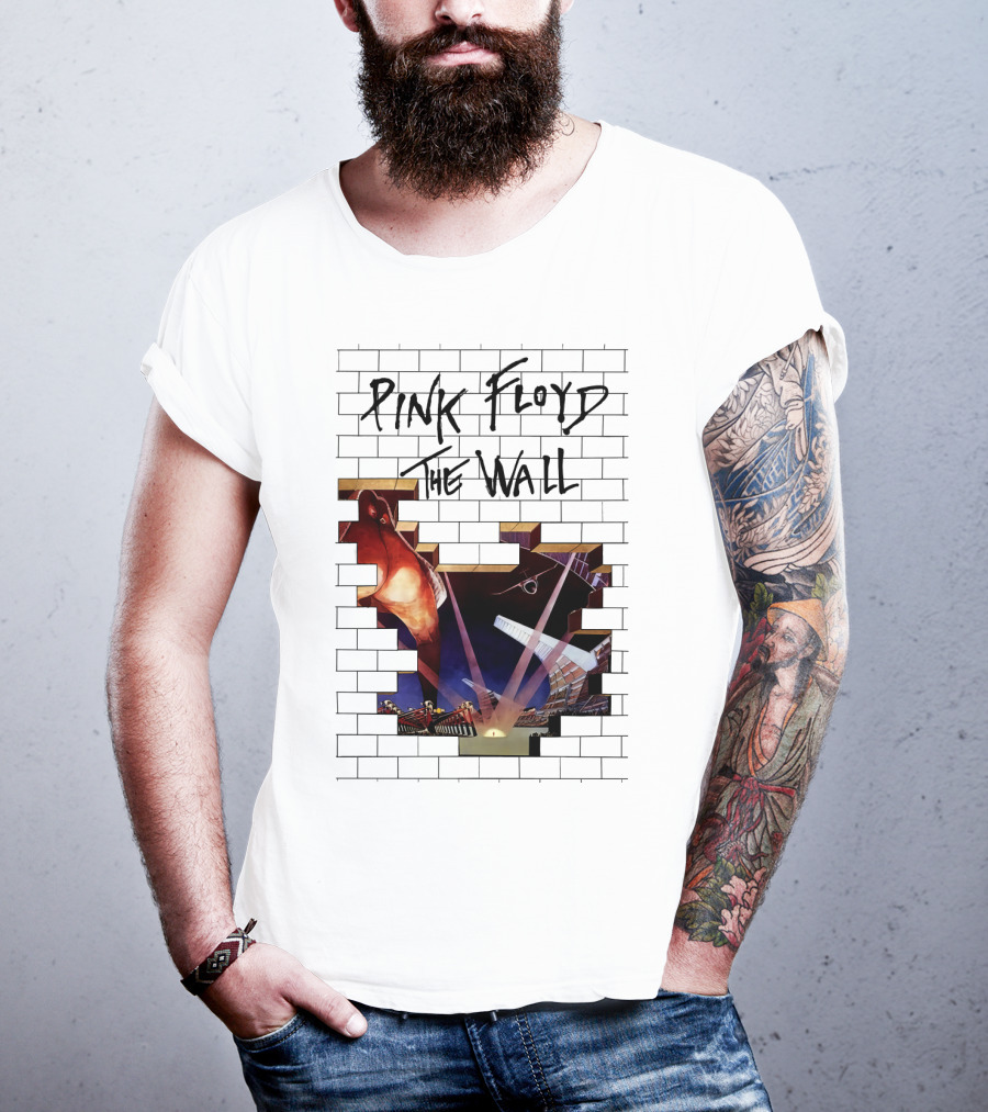 Pink Floyd The Wall Album Art Brick Wall Concert Lights T-Shirt