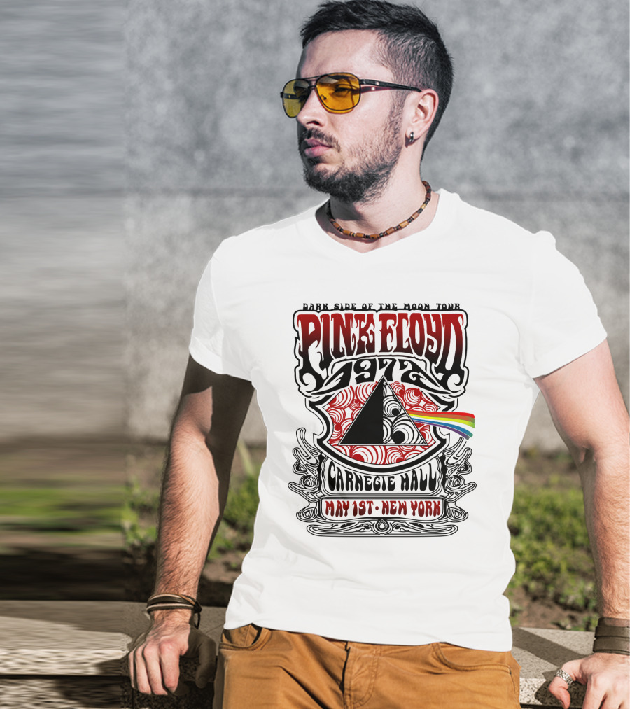Pink Floyd Dark Side Of The Moon Tour 1972 Carnegie Hall May 1St New York T-Shirt