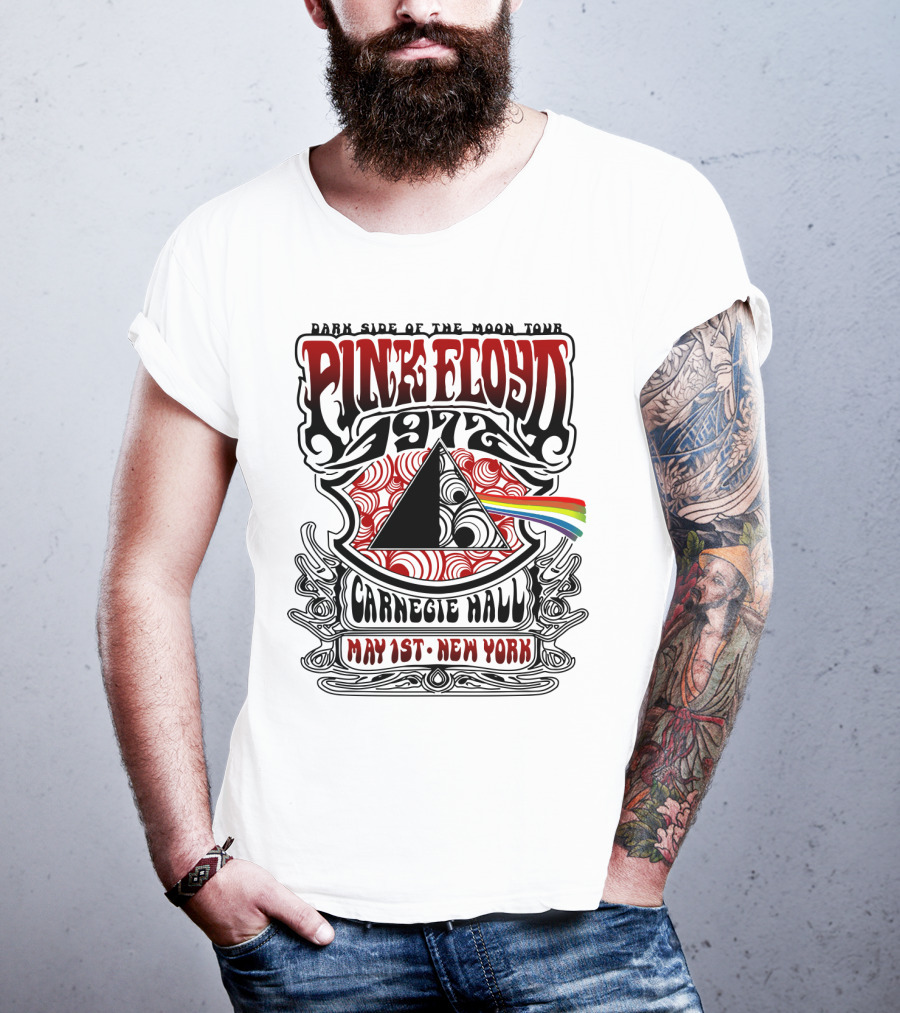 Pink Floyd Dark Side Of The Moon Tour 1972 Carnegie Hall May 1St New York T-Shirt