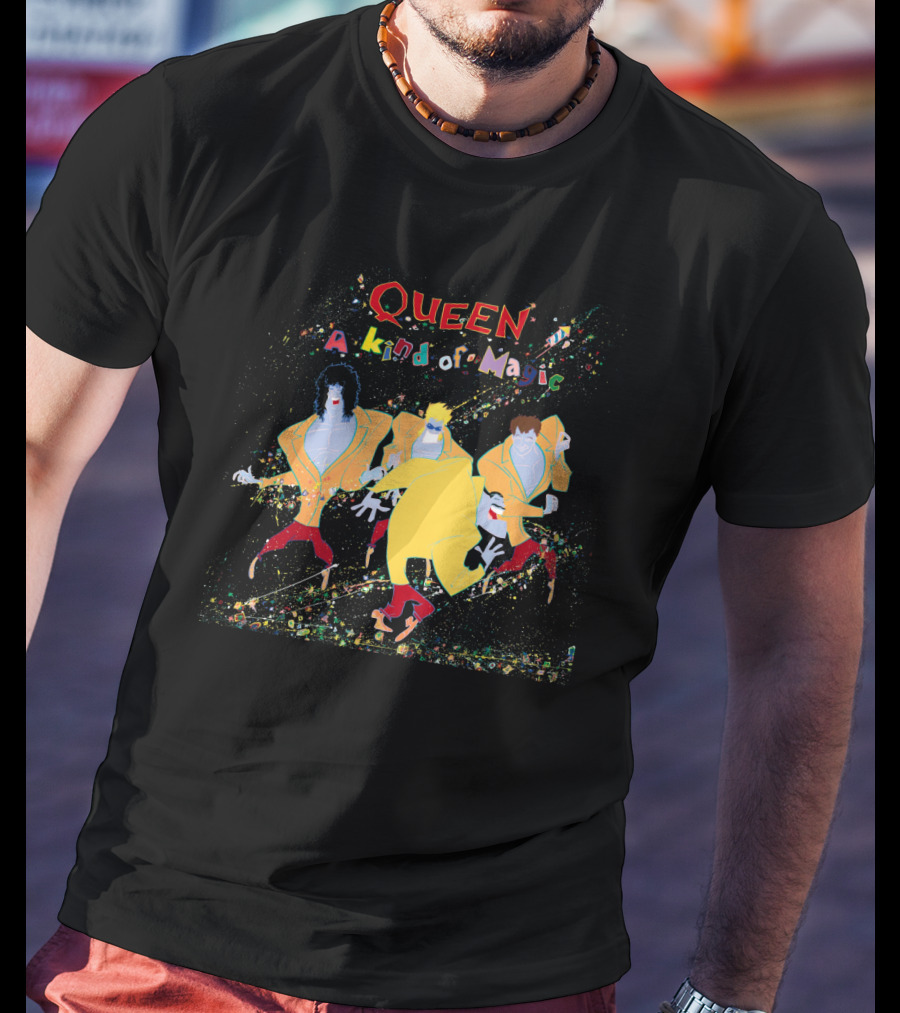 Queen A Kind Of Magic Colorful Band Animated T-Shirt