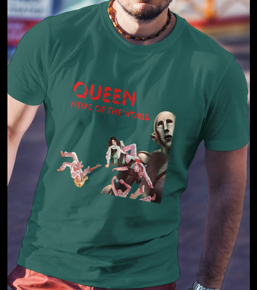 Queen News Of The World Album Cover Robot Artwork T-Shirt