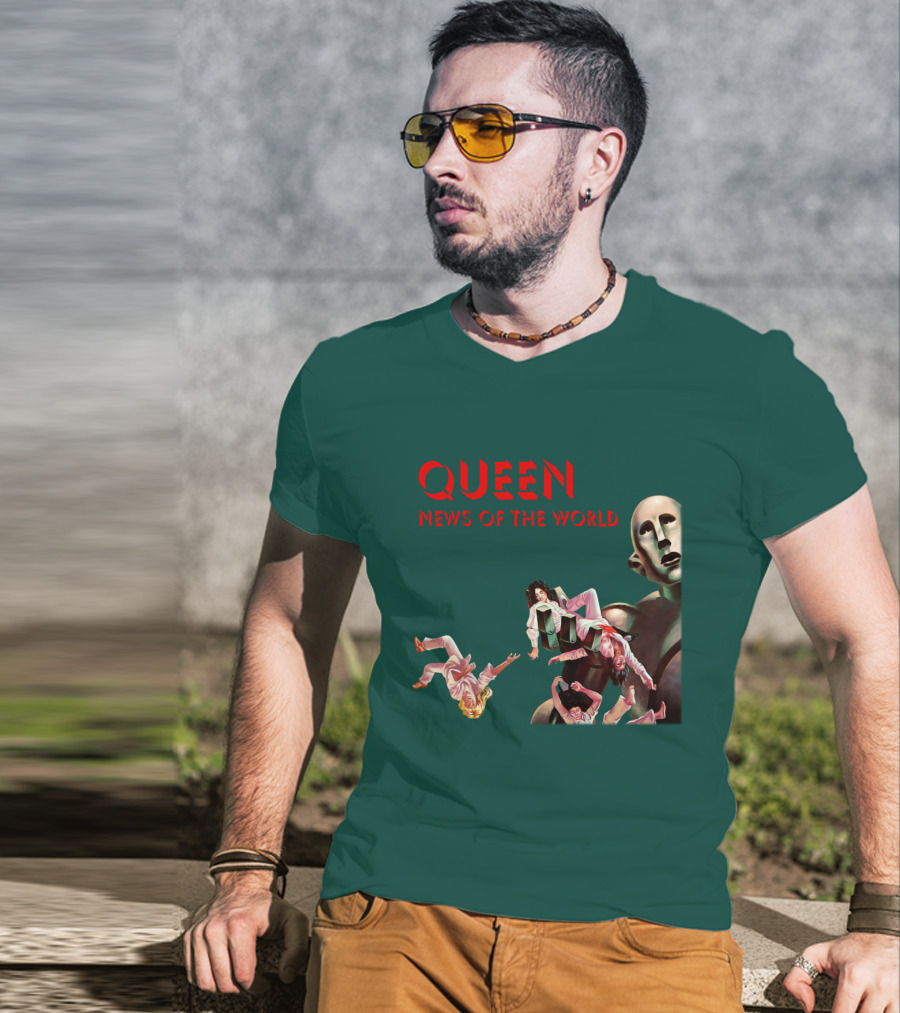 Queen News Of The World Album Cover Robot Artwork T-Shirt