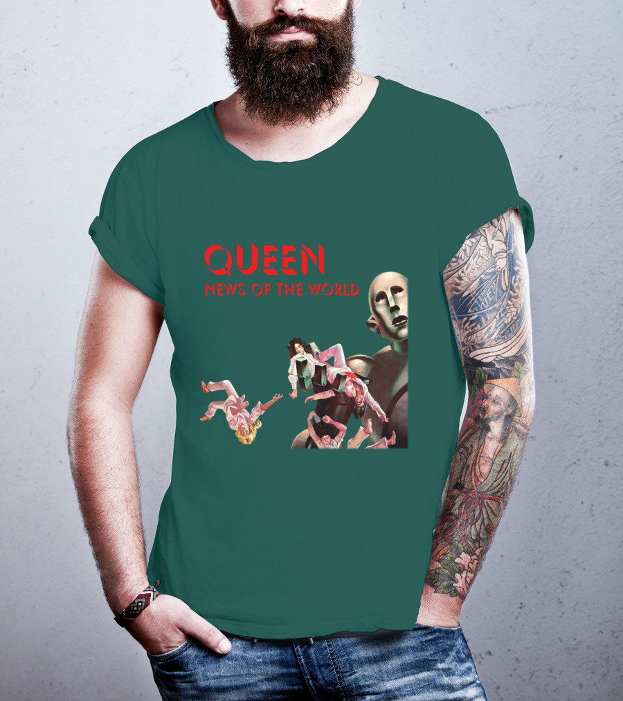 Queen News Of The World Album Cover Robot Artwork T-Shirt