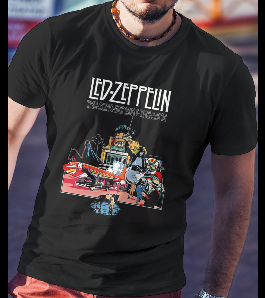 Lz 23 Lodztown Urban Scene With Horses Airplane And Architecture T-Shirt