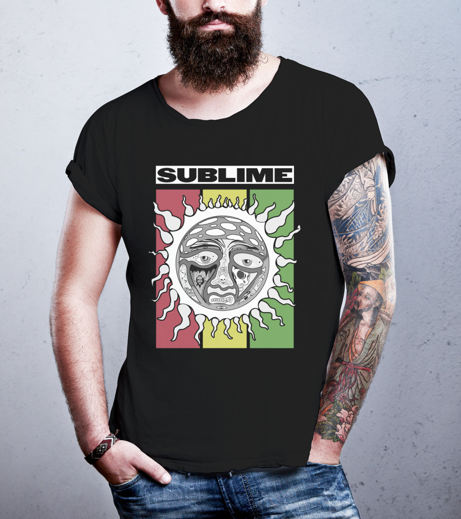 Sublime Sunface With Red Yellow Green T-Shirt