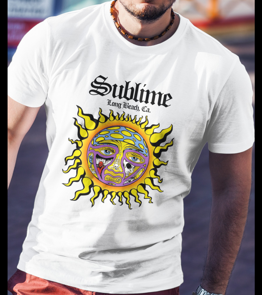 Sublime Long Beach Ca Sunface Artwork T-Shirt