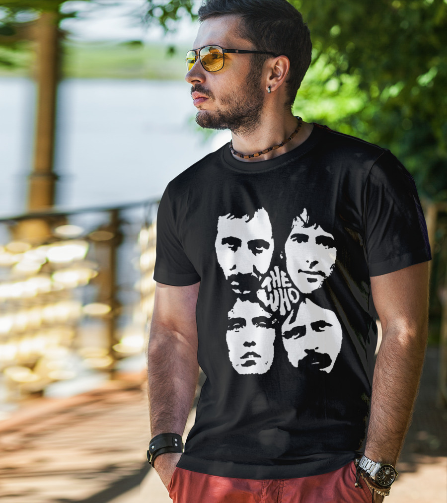 The Who Classic Band Member Faces T-Shirt