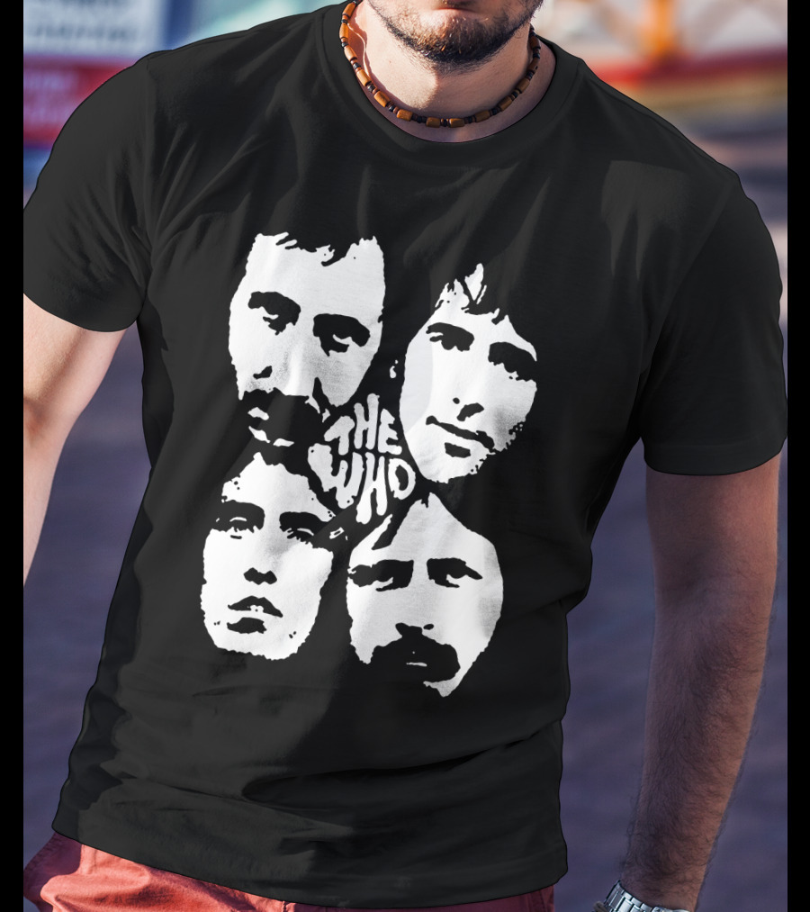 The Who Classic Band Member Faces T-Shirt