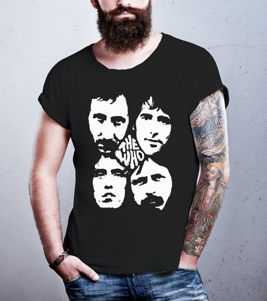 The Who Classic Band Member Faces T-Shirt