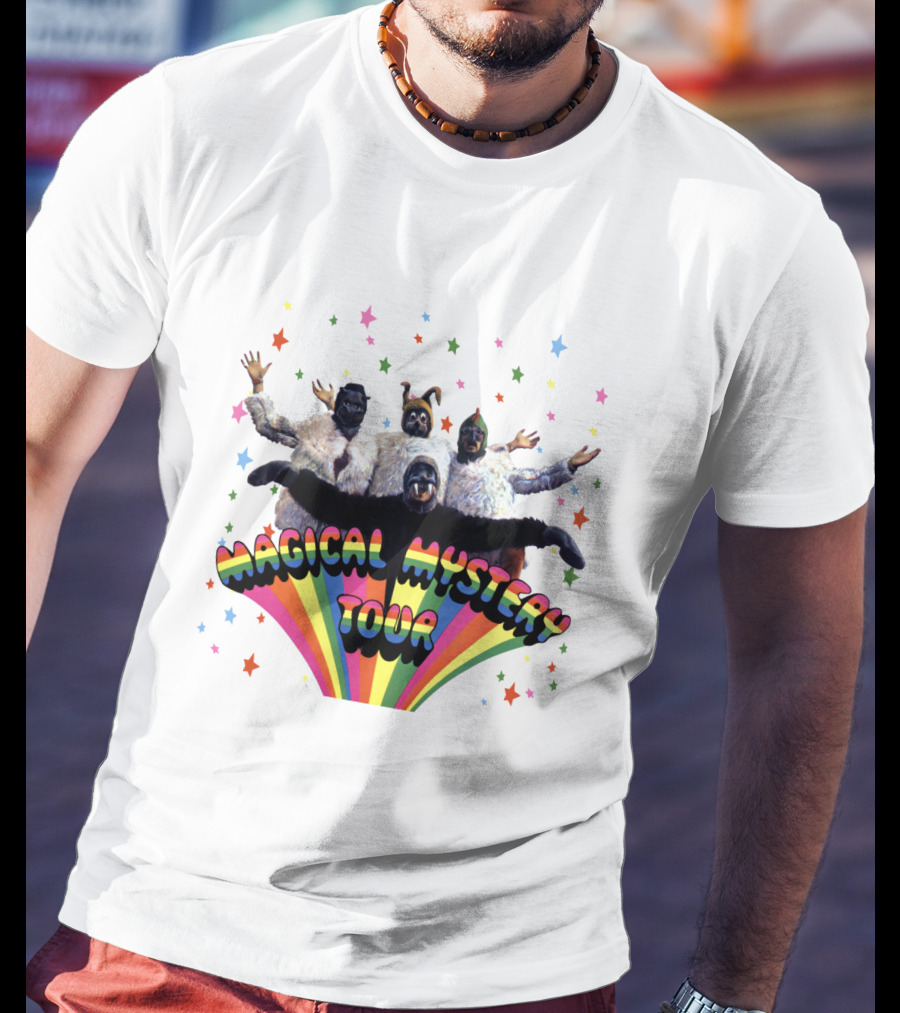Magical Mystery Tour Rainbow Animals And Stars T-Shirt