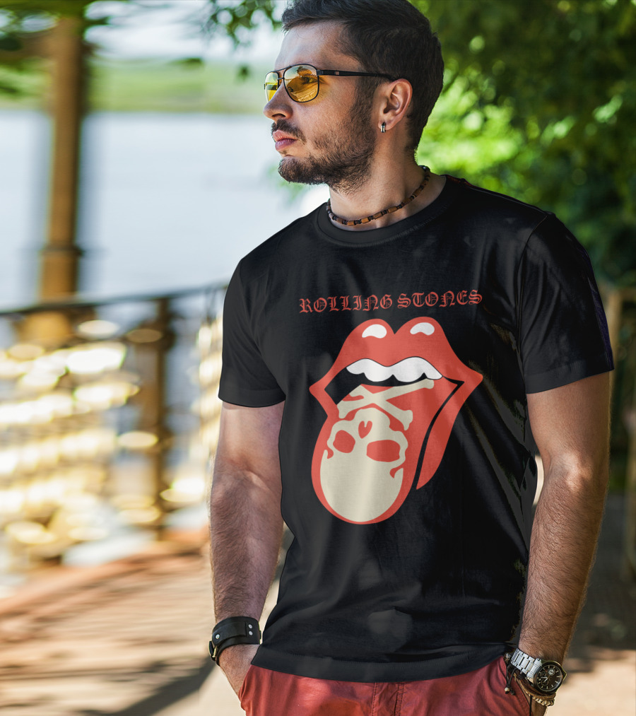 Rolling Stones Tongue With Skull T-Shirt