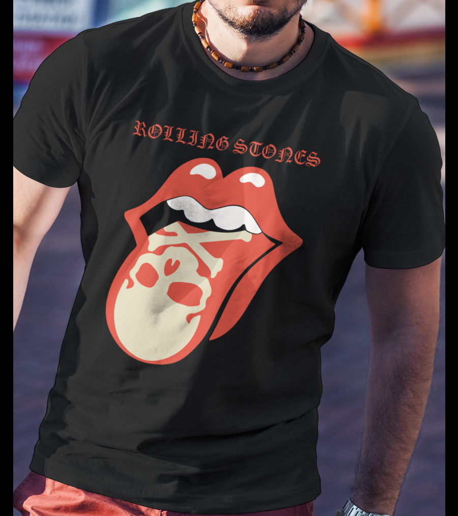 Rolling Stones Tongue With Skull T-Shirt