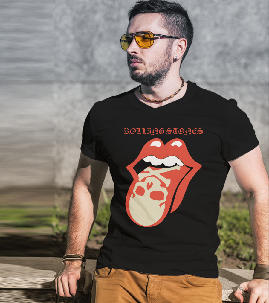 Rolling Stones Tongue With Skull T-Shirt