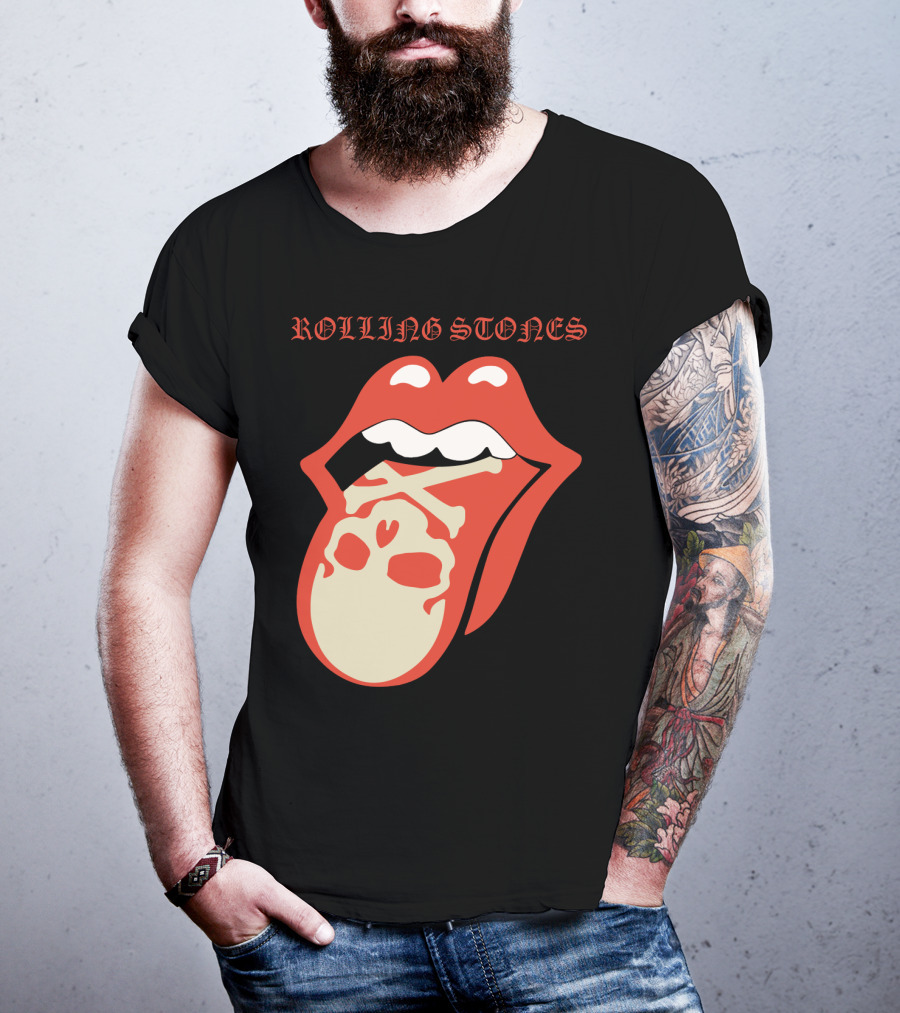 Rolling Stones Tongue With Skull T-Shirt
