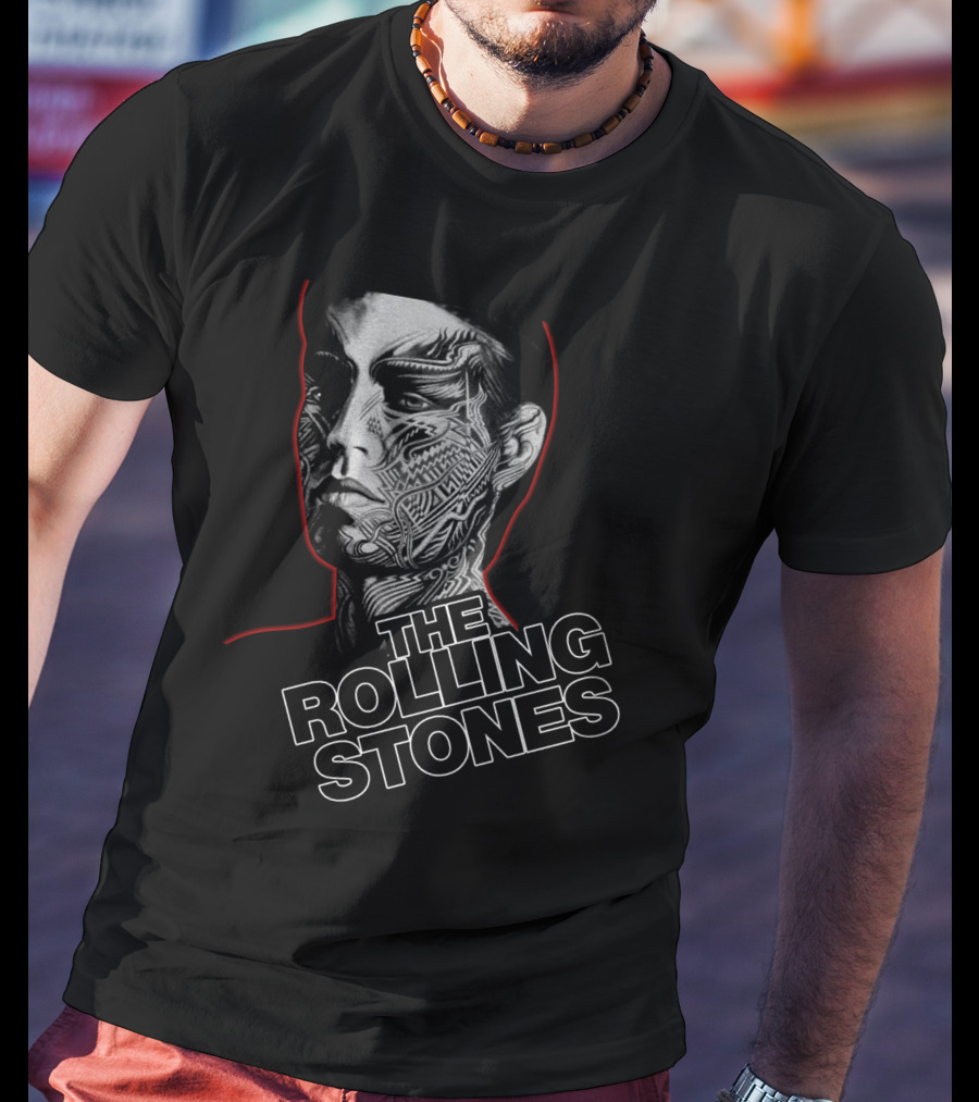 The Rolling Stones Trs 22 Tattoo Face Art T-Shirt