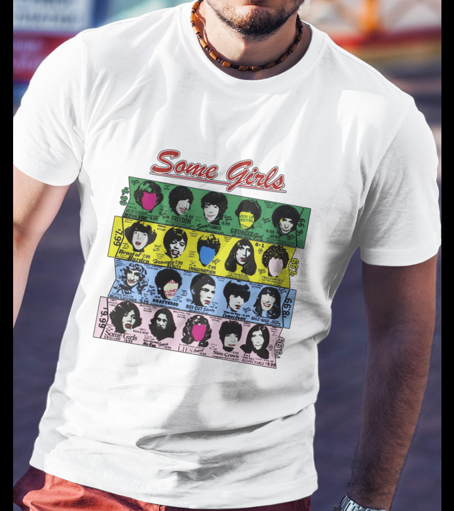 Some Girls Rolling Stones 1978 Album Cover Art Faces T-Shirt