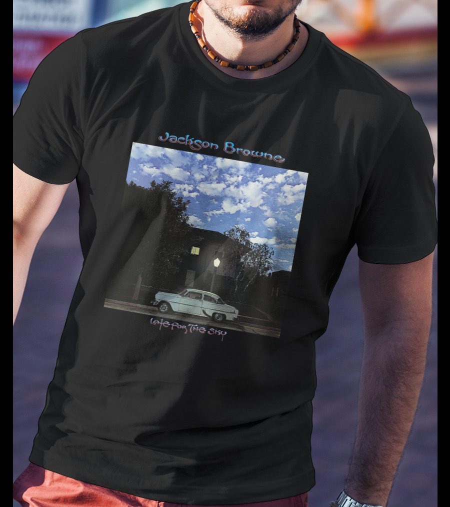 Jackson Browne Late For The Sky Vintage Car Night Scene T-Shirt