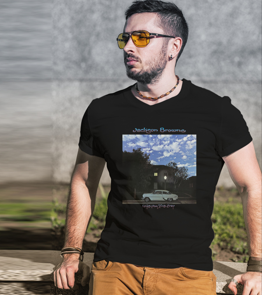 Jackson Browne Late For The Sky Vintage Car Night Scene T-Shirt